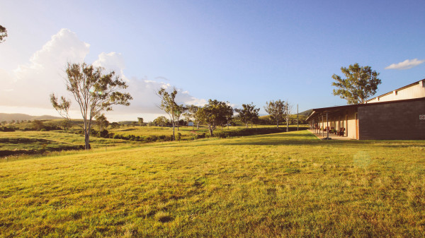 Converted airplane hanger, now Contiki accommodation. Outback, Australia.