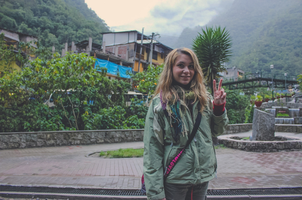 Me, solo, on my first Contiki at the base camp of Machu Picchu. 