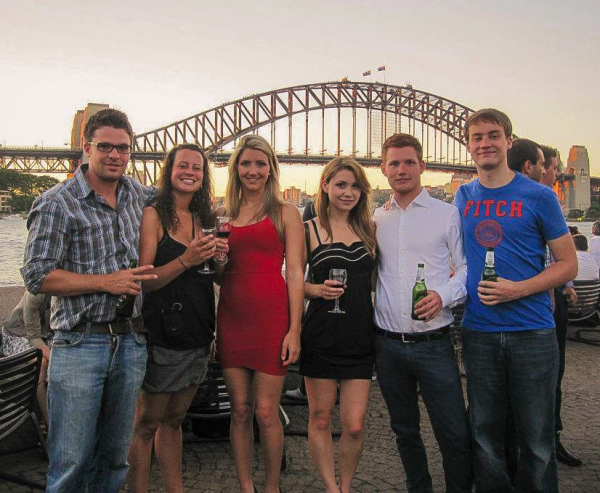 Drinks at the Opera Bar at the Sydney Opera House.